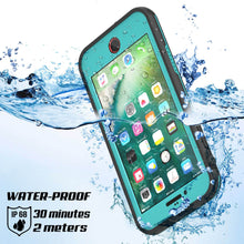 Charger l&#39;image dans la galerie, iPhone 8+ Plus Waterproof Case, Punkcase SpikeStar Teal Series | Thin Fit 6.6ft Underwater IP68 (Color in image: black)
