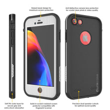 Charger l&#39;image dans la galerie, iPhone 8 Waterproof Case, Punkcase SpikeStar White Series | Thin Fit 6.6ft Underwater IP68 (Color in image: light blue)
