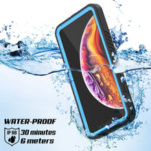 Load image into Gallery viewer, iPhone XR Waterproof Case, Punkcase [Extreme Series] Armor Cover W/ Built In Screen Protector [Light Blue] (Color in image: Black)

