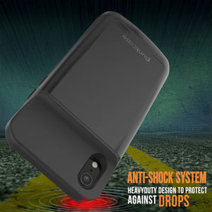 iPhone 11 Pro Battery Case, PunkJuice 5000mAH Fast Charging Power Bank W/ Screen Protector | [Black] (Color in image: blue)