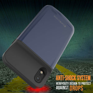 iPhone 11 Pro Battery Case, PunkJuice 5000mAH Fast Charging Power Bank W/ Screen Protector | [Blue] (Color in image: black)
