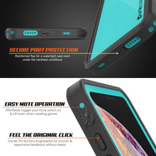 Charger l&#39;image dans la galerie, iPhone XR Waterproof IP68 Case, Punkcase [Teal] [StudStar Series] [Slim Fit] (Color in image: white)
