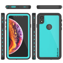 Charger l&#39;image dans la galerie, iPhone XR Waterproof IP68 Case, Punkcase [Teal] [StudStar Series] [Slim Fit] (Color in image: light blue)
