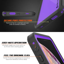 Charger l&#39;image dans la galerie, iPhone XR Waterproof IP68 Case, Punkcase [Purple] [StudStar Series] [Slim Fit] [Dirtproof] (Color in image: white)
