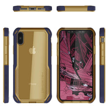 Charger l&#39;image dans la galerie, iPhone Xs Case, Ghostek Cloak 4 Series  for iPhone Xs / iPhone Pro Case | BLUE-GOLD (Color in image: Red-Clear)
