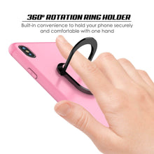 Charger l&#39;image dans la galerie, iPhone XS Case, Punkcase Magnetix Protective TPU Cover W/ Kickstand, Tempered Glass Screen Protector [Pink] (Color in image: red)
