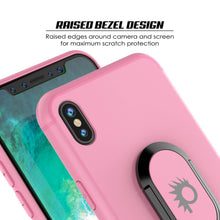 Charger l&#39;image dans la galerie, iPhone XS Case, Punkcase Magnetix Protective TPU Cover W/ Kickstand, Tempered Glass Screen Protector [Pink] 

