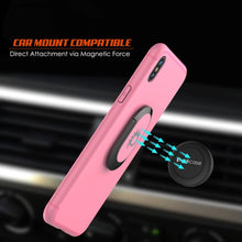 Charger l&#39;image dans la galerie, iPhone XS Case, Punkcase Magnetix Protective TPU Cover W/ Kickstand, Tempered Glass Screen Protector [Pink] 

