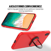Charger l&#39;image dans la galerie, iPhone XS Case, Punkcase Magnetix Protective TPU Cover W/ Kickstand, Tempered Glass Screen Protector [Red] (Color in image: blue)
