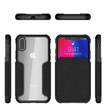 Charger l&#39;image dans la galerie, iPhone Xs Case, Ghostek Exec 3 Series for iPhone Xs / iPhone Pro Protective Wallet Case [BLACK] (Color in image: Red)
