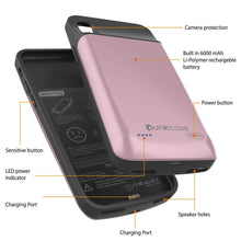 Load image into Gallery viewer, iphone XS Max Battery Case, PunkJuice 5000mAH Fast Charging Power Bank W/ Screen Protector | [Rose-Gold] (Color in image: black)
