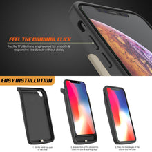 Load image into Gallery viewer, iphone XS Max Battery Case, PunkJuice 5000mAH Fast Charging Power Bank W/ Screen Protector | [Gold] (Color in image: red)
