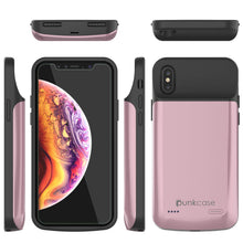 Load image into Gallery viewer, iphone XS Max Battery Case, PunkJuice 5000mAH Fast Charging Power Bank W/ Screen Protector | [Rose-Gold] 
