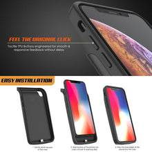 Load image into Gallery viewer, iphone XS Max Battery Case, PunkJuice 5000mAH Fast Charging Power Bank W/ Screen Protector | [Black] (Color in image: red)
