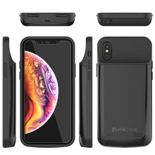Load image into Gallery viewer, iphone XS Max Battery Case, PunkJuice 5000mAH Fast Charging Power Bank W/ Screen Protector | [Black] 
