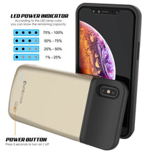 Load image into Gallery viewer, iphone XS Max Battery Case, PunkJuice 5000mAH Fast Charging Power Bank W/ Screen Protector | [Gold] (Color in image: black)

