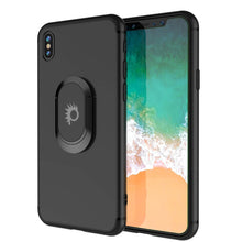 Charger l&#39;image dans la galerie, iPhone XS Max Case, Punkcase Magnetix Protective TPU Cover W/ Kickstand, Tempered Glass Screen Protector [Black] (Color in image: black)
