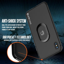 Charger l&#39;image dans la galerie, iPhone XS Max Case, Punkcase Magnetix Protective TPU Cover W/ Kickstand, Tempered Glass Screen Protector [Black] 
