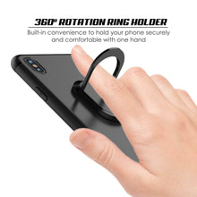 Charger l&#39;image dans la galerie, iPhone XS Max Case, Punkcase Magnetix Protective TPU Cover W/ Kickstand, Tempered Glass Screen Protector [Black] (Color in image: pink)
