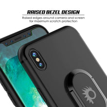 Charger l&#39;image dans la galerie, iPhone XS Max Case, Punkcase Magnetix Protective TPU Cover W/ Kickstand, Tempered Glass Screen Protector [Black] 
