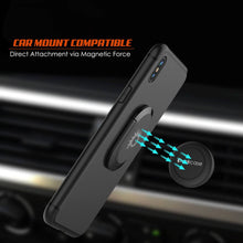 Charger l&#39;image dans la galerie, iPhone XS Max Case, Punkcase Magnetix Protective TPU Cover W/ Kickstand, Tempered Glass Screen Protector [Black] 
