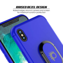 Charger l&#39;image dans la galerie, iPhone XS Max Case, Punkcase Magnetix Protective TPU Cover W/ Kickstand, Tempered Glass Screen Protector [Blue] 
