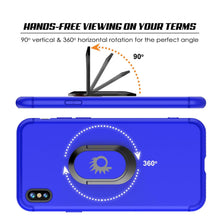 Charger l&#39;image dans la galerie, iPhone XS Max Case, Punkcase Magnetix Protective TPU Cover W/ Kickstand, Tempered Glass Screen Protector [Blue] 
