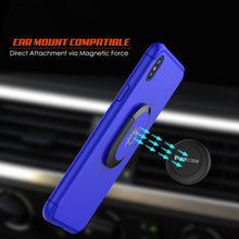 Charger l&#39;image dans la galerie, iPhone XS Max Case, Punkcase Magnetix Protective TPU Cover W/ Kickstand, Tempered Glass Screen Protector [Blue] 
