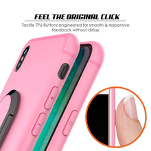 Charger l&#39;image dans la galerie, iPhone XS Max Case, Punkcase Magnetix Protective TPU Cover W/ Kickstand, Tempered Glass Screen Protector [Pink] (Color in image: black)

