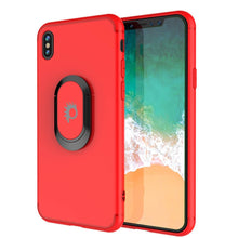 Charger l&#39;image dans la galerie, iPhone XS Max Case, Punkcase Magnetix Protective TPU Cover W/ Kickstand, Tempered Glass Screen Protector [Red] (Color in image: red)
