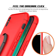 Charger l&#39;image dans la galerie, iPhone XS Max Case, Punkcase Magnetix Protective TPU Cover W/ Kickstand, Tempered Glass Screen Protector [Red] (Color in image: black)
