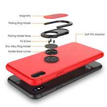 Charger l&#39;image dans la galerie, iPhone XS Max Case, Punkcase Magnetix Protective TPU Cover W/ Kickstand, Tempered Glass Screen Protector [Red] 
