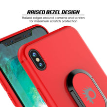 Charger l&#39;image dans la galerie, iPhone XS Max Case, Punkcase Magnetix Protective TPU Cover W/ Kickstand, Tempered Glass Screen Protector [Red] 

