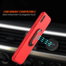 Charger l&#39;image dans la galerie, iPhone XS Max Case, Punkcase Magnetix Protective TPU Cover W/ Kickstand, Tempered Glass Screen Protector [Red] 
