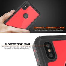 Charger l&#39;image dans la galerie, iPhone XS Max Waterproof IP68 Case, Punkcase [Red] [StudStar Series] [Slim Fit] [Dirtproof] (Color in image: black)
