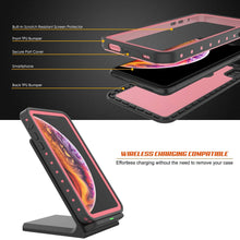 Charger l&#39;image dans la galerie, iPhone XS Max Waterproof IP68 Case, Punkcase [Pink] [StudStar Series] [Slim Fit] [Dirtproof] (Color in image: black)
