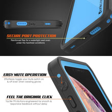 Charger l&#39;image dans la galerie, iPhone XS Max Waterproof IP68 Case, Punkcase [Light blue] [StudStar Series] [Slim Fit] [Dirtproof] (Color in image: Clear.)

