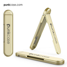 Load image into Gallery viewer, PUNKCASE FlickStick Universal Cell Phone Kickstand for all Mobile Phones &amp; Cases with Flat Backs, One Finger Operation (Gold) (Color in image: White)
