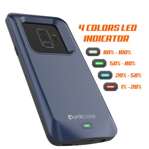 Galaxy S9 PLUS Battery Case, PunkJuice 5000mAH Fast Charging Power Bank W/ Screen Protector | Integrated USB Port | IntelSwitch | Slim, Secure and Reliable | Suitable for Samsung Galaxy S9+ [Navy] 