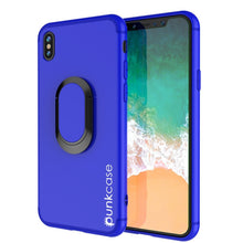 Load image into Gallery viewer, iPhone X Case, Punkcase Magnetix Protective TPU Cover W/ Kickstand, Tempered Glass Screen Protector [Blue] (Color in image: blue)
