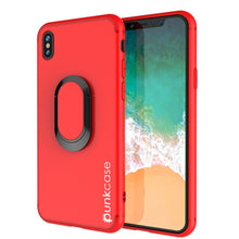 Load image into Gallery viewer, iPhone X Case, Punkcase Magnetix Protective TPU Cover W/ Kickstand, Tempered Glass Screen Protector [Red] (Color in image: red)
