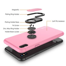 Load image into Gallery viewer, iPhone X Case, Punkcase Magnetix Protective TPU Cover W/ Kickstand, Tempered Glass Screen Protector [Pink] 
