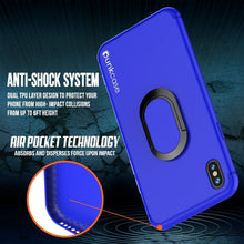 Load image into Gallery viewer, iPhone X Case, Punkcase Magnetix Protective TPU Cover W/ Kickstand, Tempered Glass Screen Protector [Blue] 
