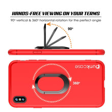 Load image into Gallery viewer, iPhone X Case, Punkcase Magnetix Protective TPU Cover W/ Kickstand, Tempered Glass Screen Protector [Red] 
