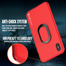 Load image into Gallery viewer, iPhone X Case, Punkcase Magnetix Protective TPU Cover W/ Kickstand, Tempered Glass Screen Protector [Red] 
