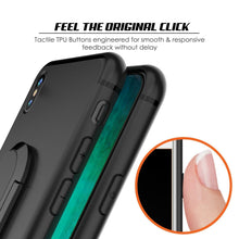 Load image into Gallery viewer, iPhone X Case, Punkcase Magnetix Protective TPU Cover W/ Kickstand, Tempered Glass Screen Protector [Black] 
