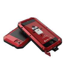 Load image into Gallery viewer, iPhone SE/5/5s Case, Punkcase® METALLIC Series RED w/ TEMPERED GLASS | Aluminum Frame (Color in image: White)
