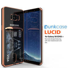 Load image into Gallery viewer, Punkcase for Galaxy S8 EDGE + New look design featuring soft clear material and card slot. 
