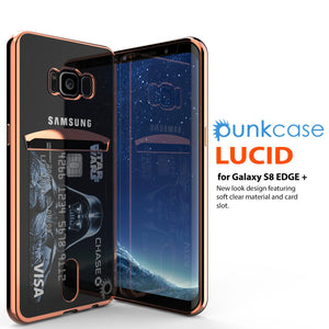 Punkcase for Galaxy S8 EDGE + New look design featuring soft clear material and card slot. 