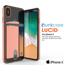 Load image into Gallery viewer, iPhone X Case, PUNKcase [LUCID Series] Slim Fit Protective Dual Layer Armor Cover W/ Scratch Resistant PUNKSHIELD Screen Protector [Rose Pink] 
